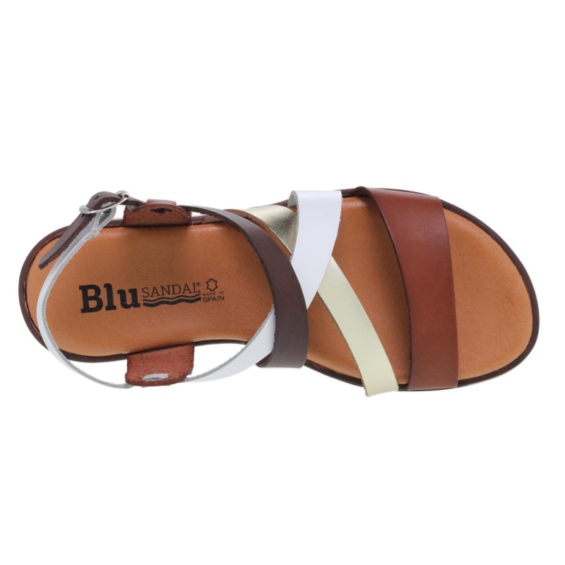 544024106BLU - Sandalia Señora Piel Multicuero