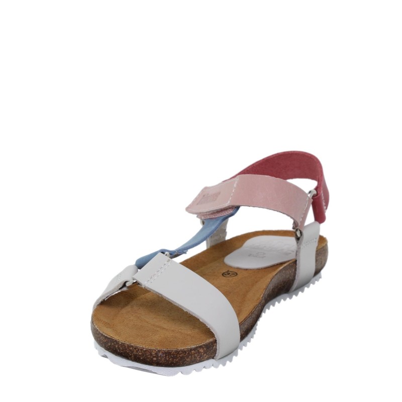 9070879BLU - Sandalia Señora Piel Multicolor