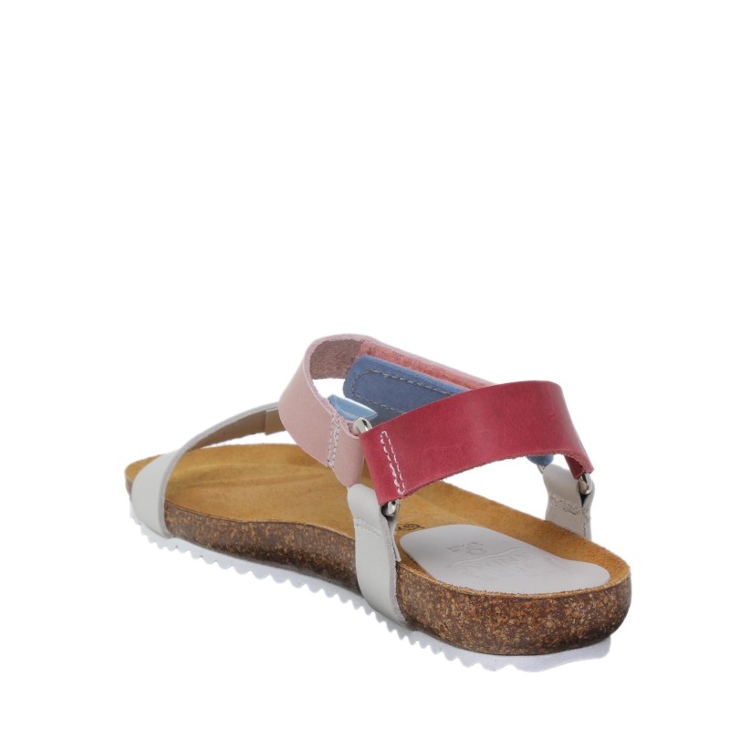 9070879BLU - Sandalia Señora Piel Multicolor