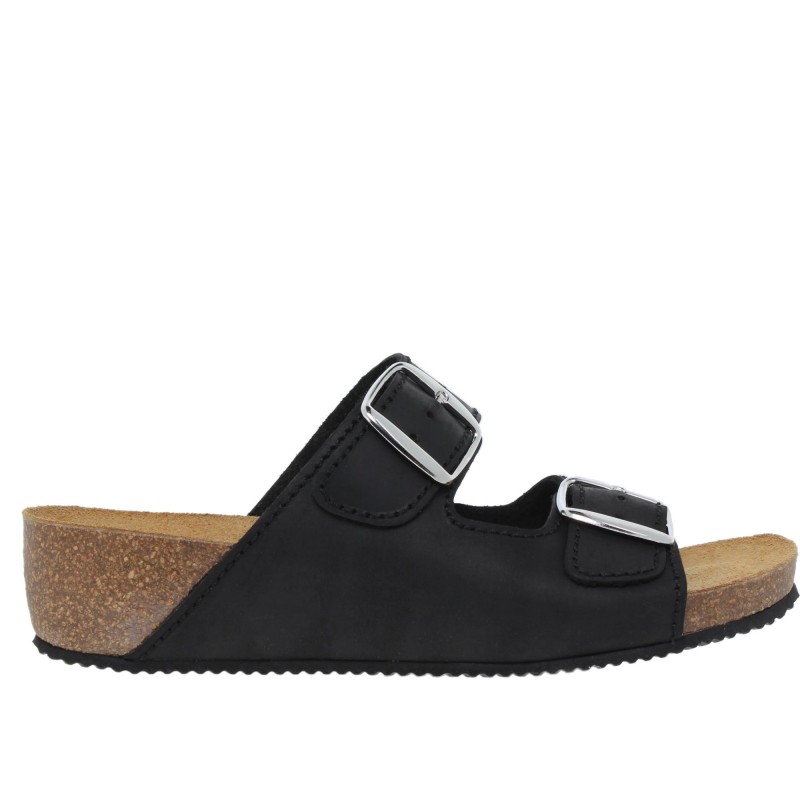 2370701BLU - Sandalia Señora Piel Negro
