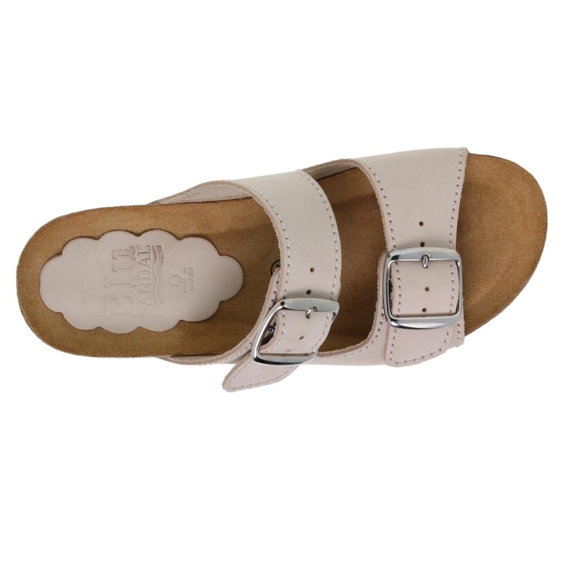 2370701BLU - Sandalia Señora Piel Arena