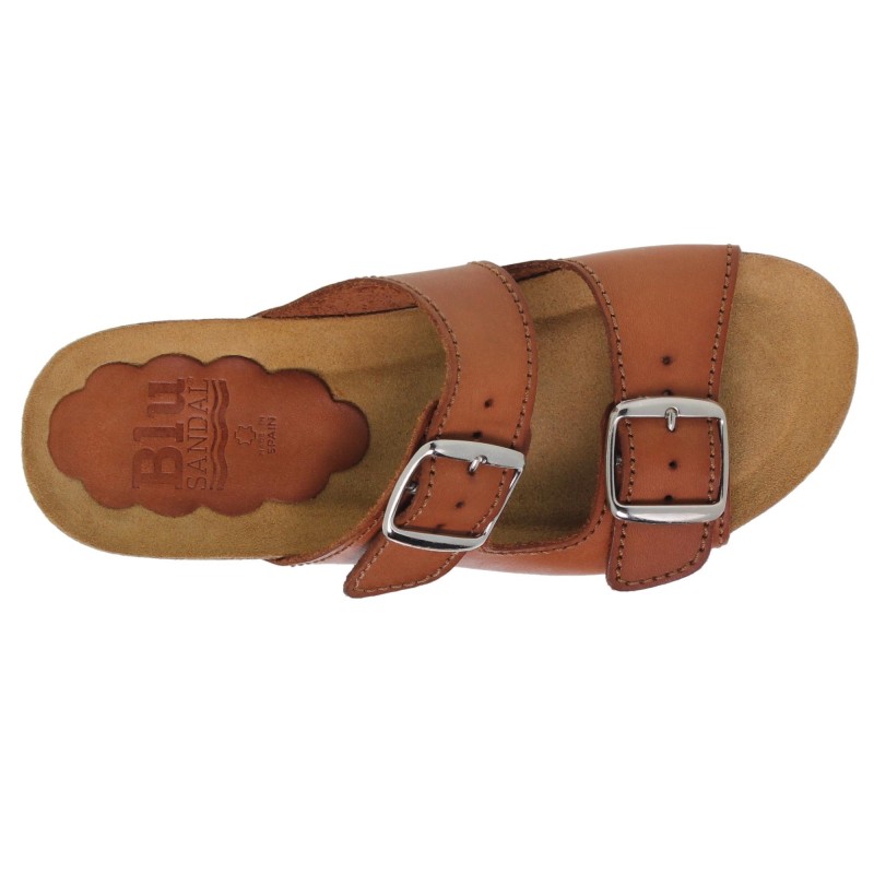 2370701BLU - Sandalia Señora Piel Cuero