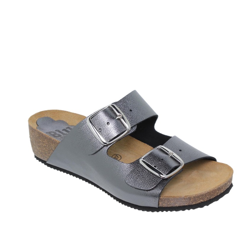 2370701BLU - Sandalia Señora Piel Plomo