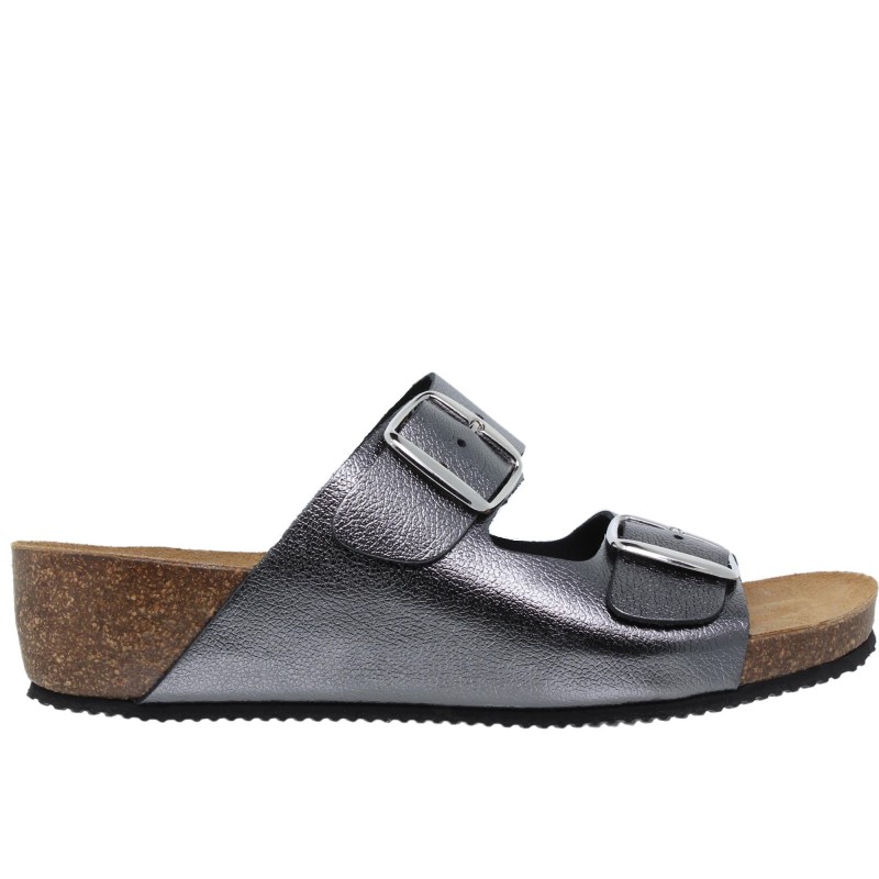 2370701BLU - Sandalia Señora Piel Plomo