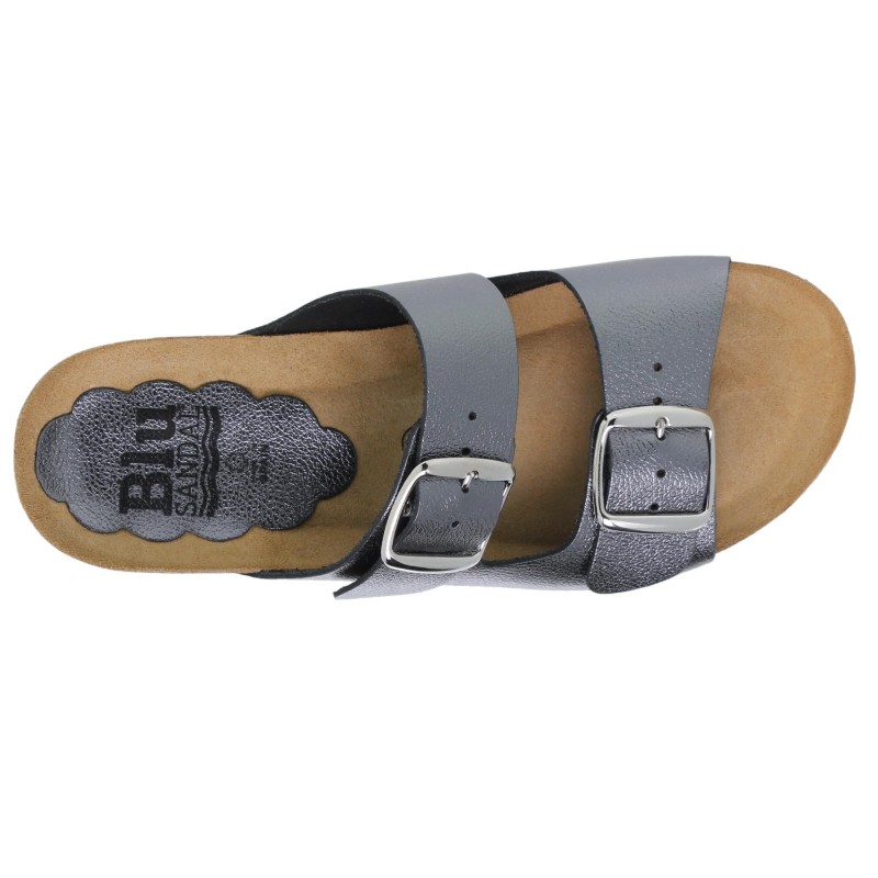 2370701BLU - Sandalia Señora Piel Plomo