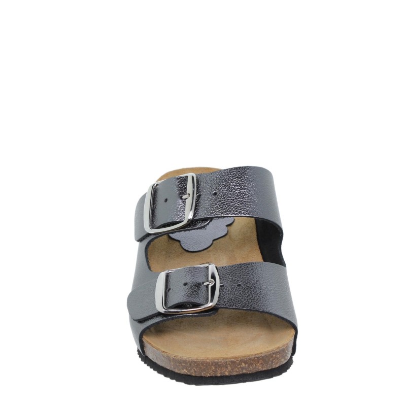 2370701BLU - Sandalia Señora Piel Plomo