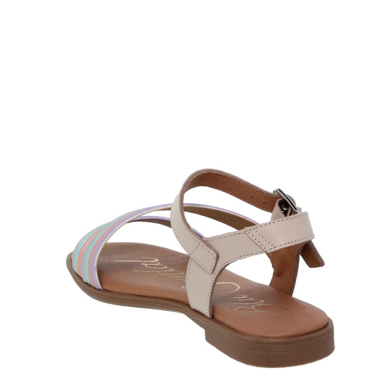 7540918BLU - Sandalia Señora Piel Pasteles
