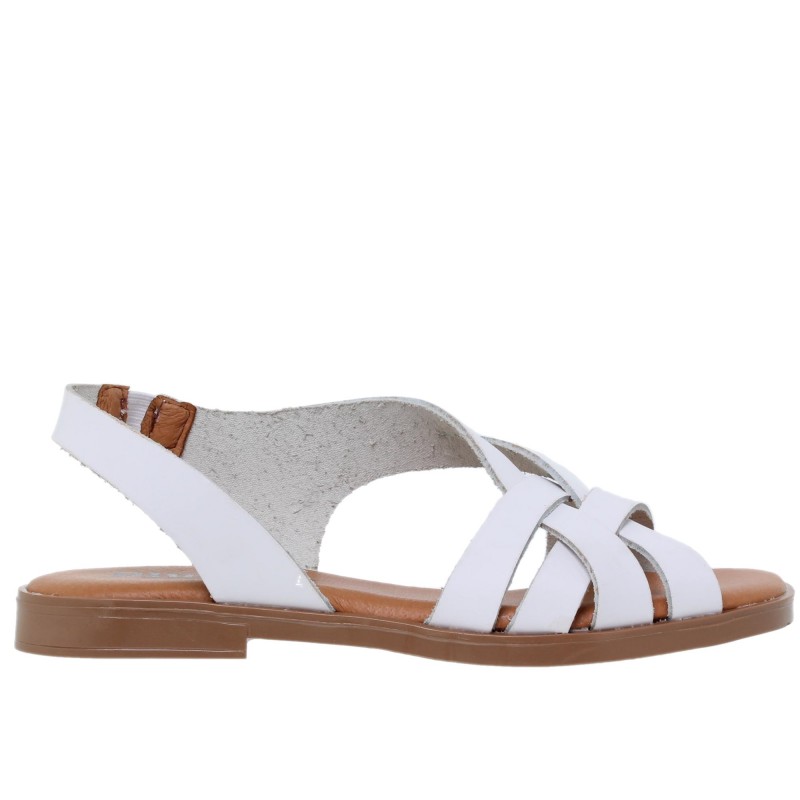 545024925BLU - Sandalia Señora Piel Blanco