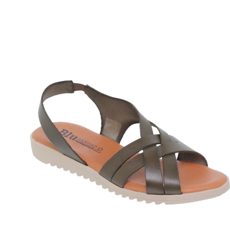 545024925BLU - Sandalia Señora Piel Verde
