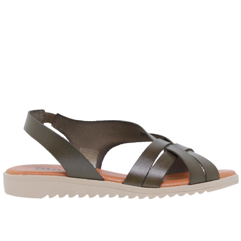 545024925BLU - Sandalia Señora Piel Verde