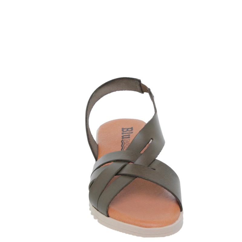 545024925BLU - Sandalia Señora Piel Verde