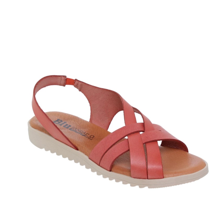 545024925BLU - Sandalia Señora Piel Coral