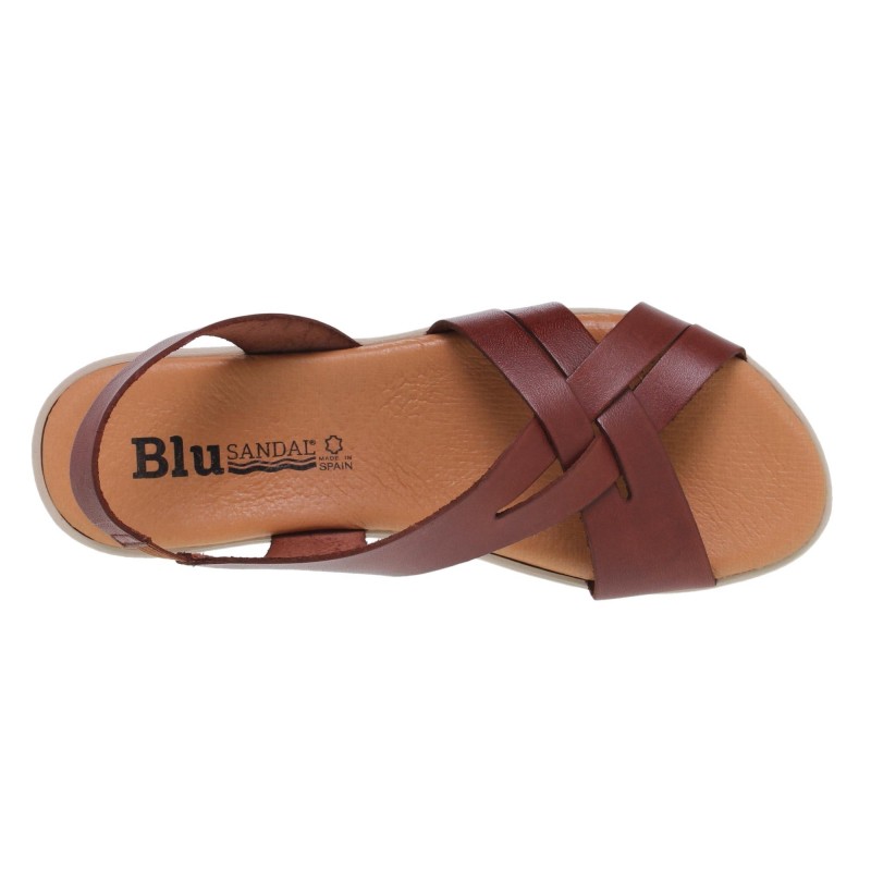 545024925BLU - Sandalia Señora Piel Cuero