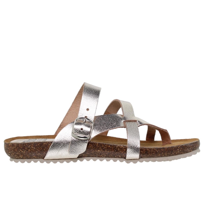 42108930BLU - Sandalia Señora Piel Platino
