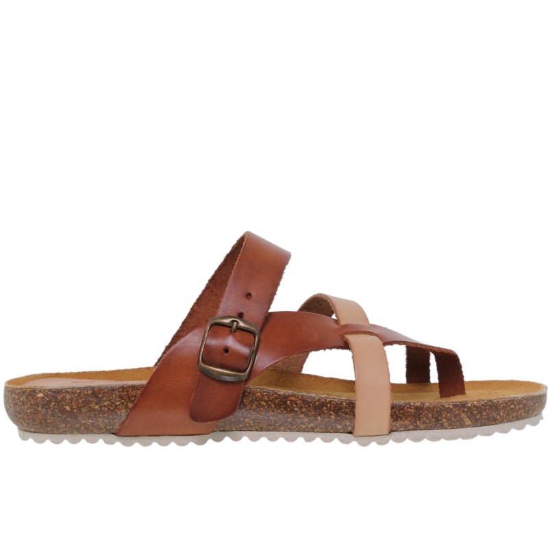 42108930BLU - Sandalia Señora Piel Multicuero