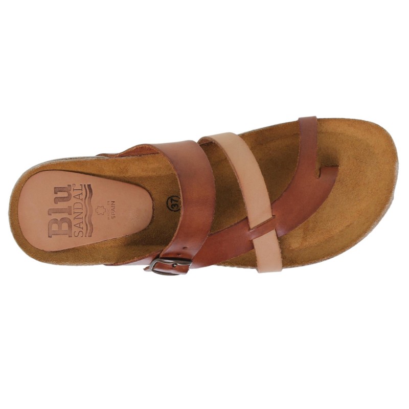 42108930BLU - Sandalia Señora Piel Multicuero