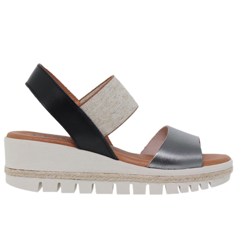 43401260BLU - Sandalia Señora Piel Plomo