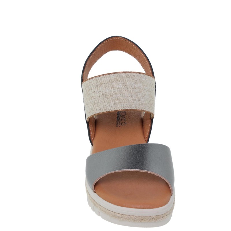 43401260BLU - Sandalia Señora Piel Plomo