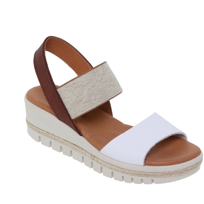 43401260BLU - Sandalia Señora Piel Blanco