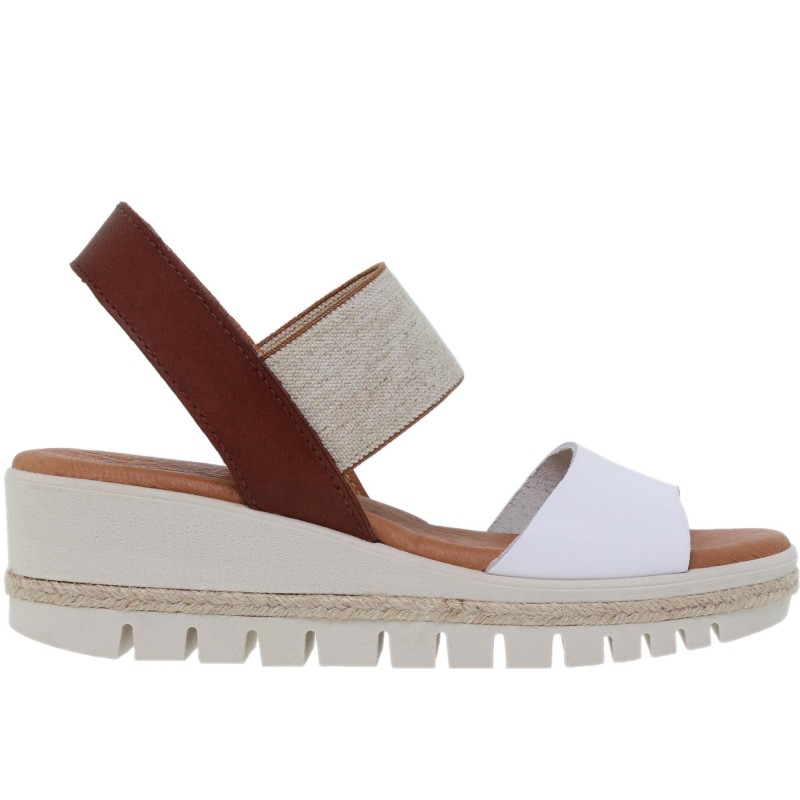 43401260BLU - Sandalia Señora Piel Blanco