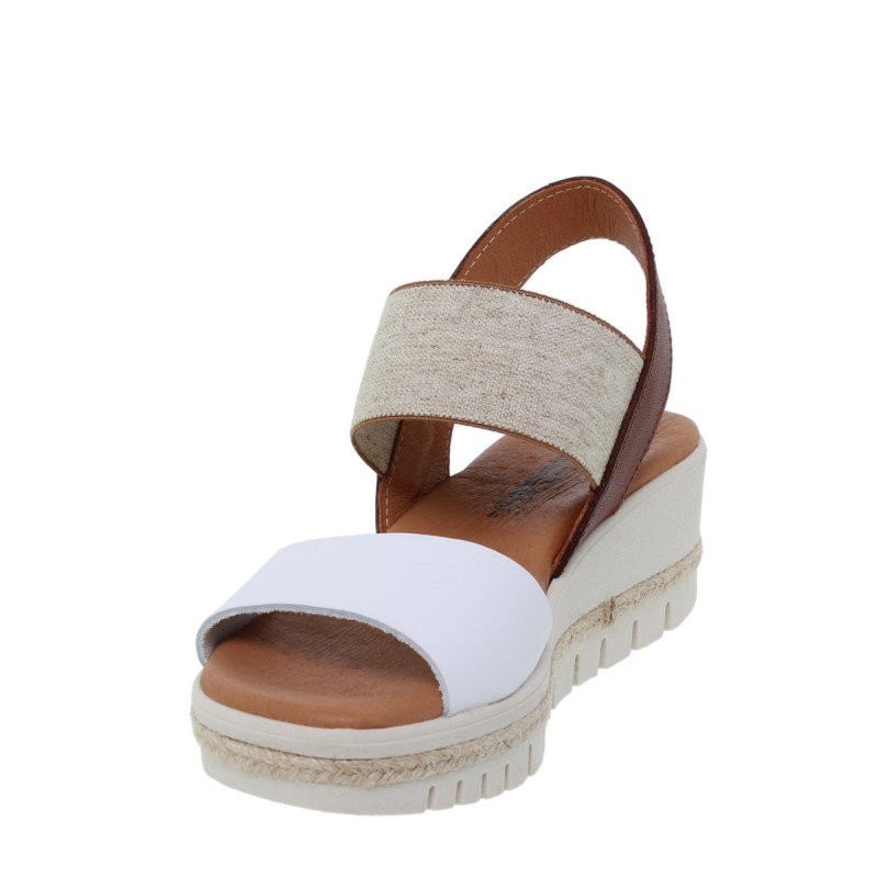 43401260BLU - Sandalia Señora Piel Blanco