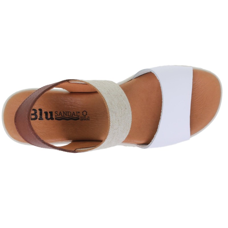 43401260BLU - Sandalia Señora Piel Blanco