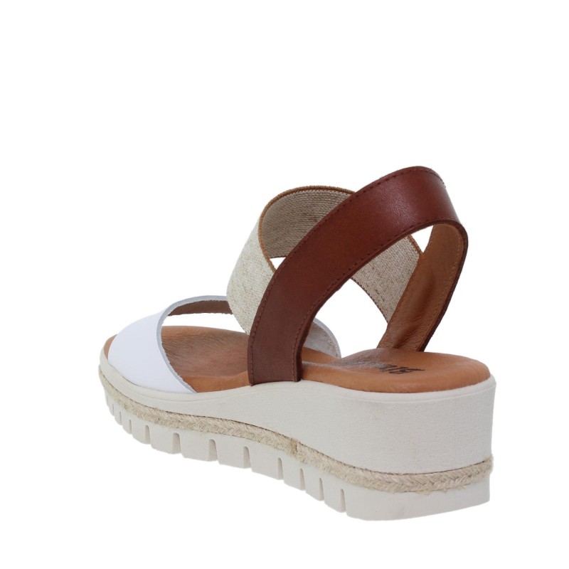 43401260BLU - Sandalia Señora Piel Blanco
