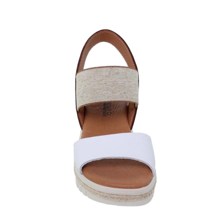 43401260BLU - Sandalia Señora Piel Blanco