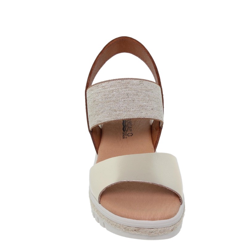43401260BLU - Sandalia Señora Piel Platino