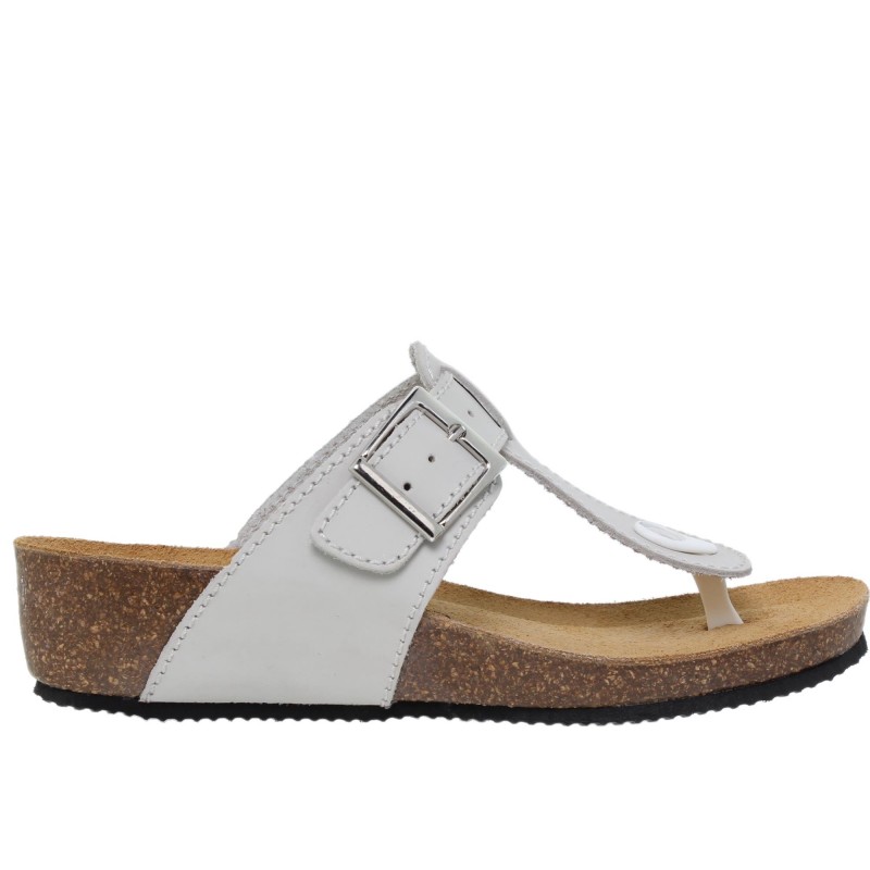 6810714BLU - Sandalia Señora Piel Blanco