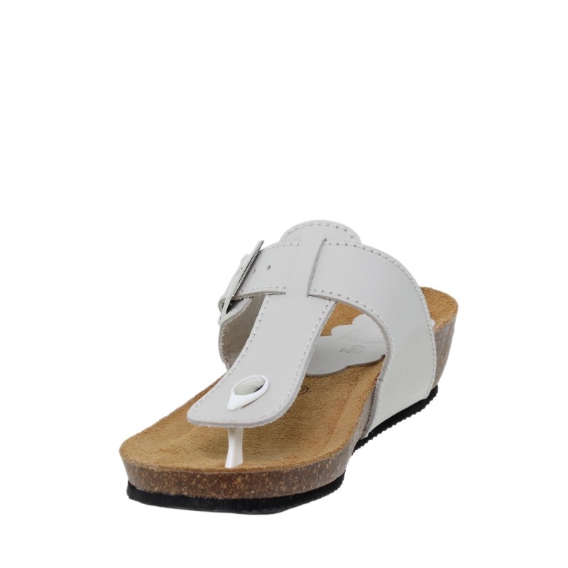6810714BLU - Sandalia Señora Piel Blanco
