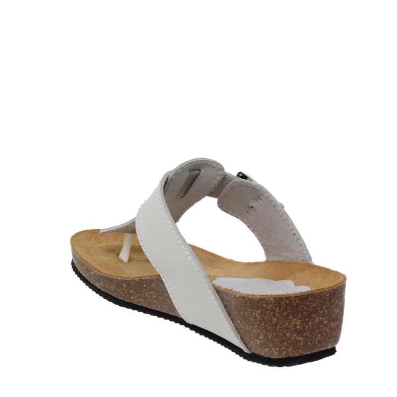 6810714BLU - Sandalia Señora Piel Blanco