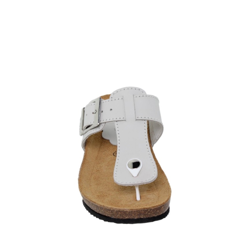6810714BLU - Sandalia Señora Piel Blanco