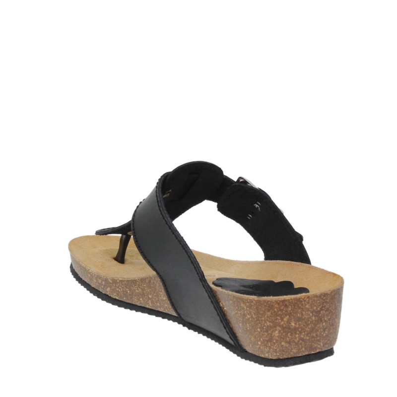 6810714BLU - Sandalia Señora Piel Negro