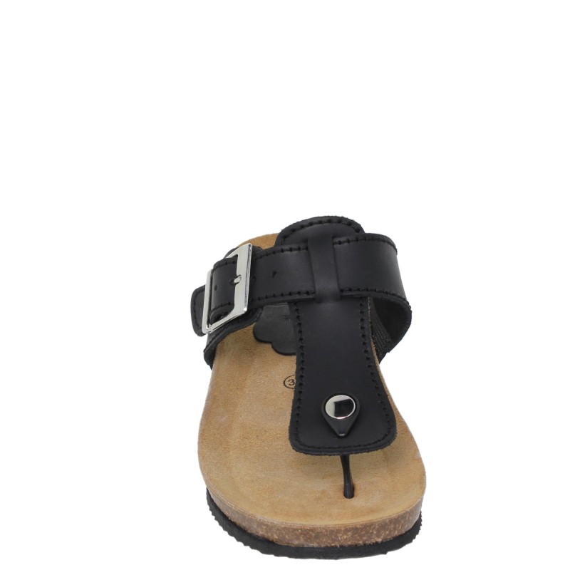 6810714BLU - Sandalia Señora Piel Negro