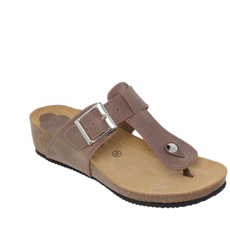 6810714BLU - Sandalia Señora Piel Taupe