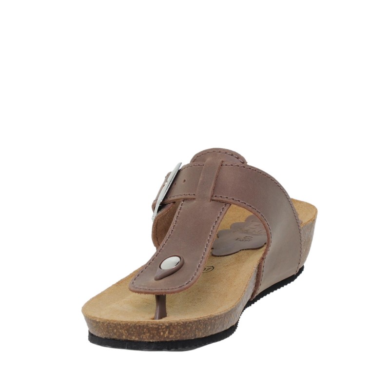 6810714BLU - Sandalia Señora Piel Taupe
