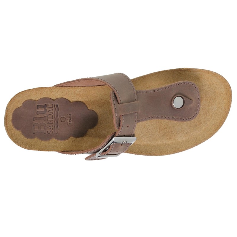 6810714BLU - Sandalia Señora Piel Taupe