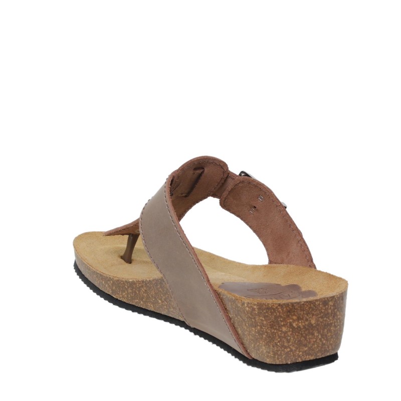 6810714BLU - Sandalia Señora Piel Taupe