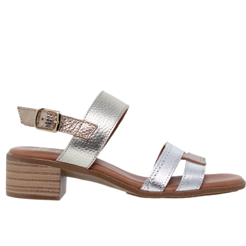 499014504BLU - Sandalia Señora Piel Metal