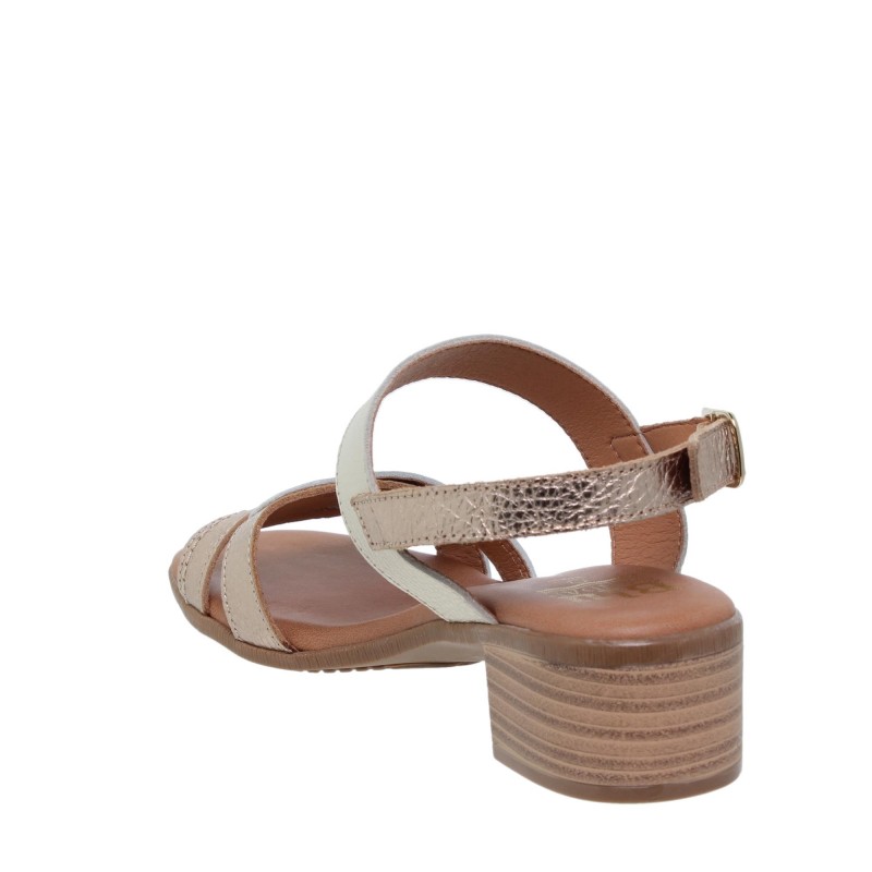 499014504BLU - Sandalia Señora Piel Metal