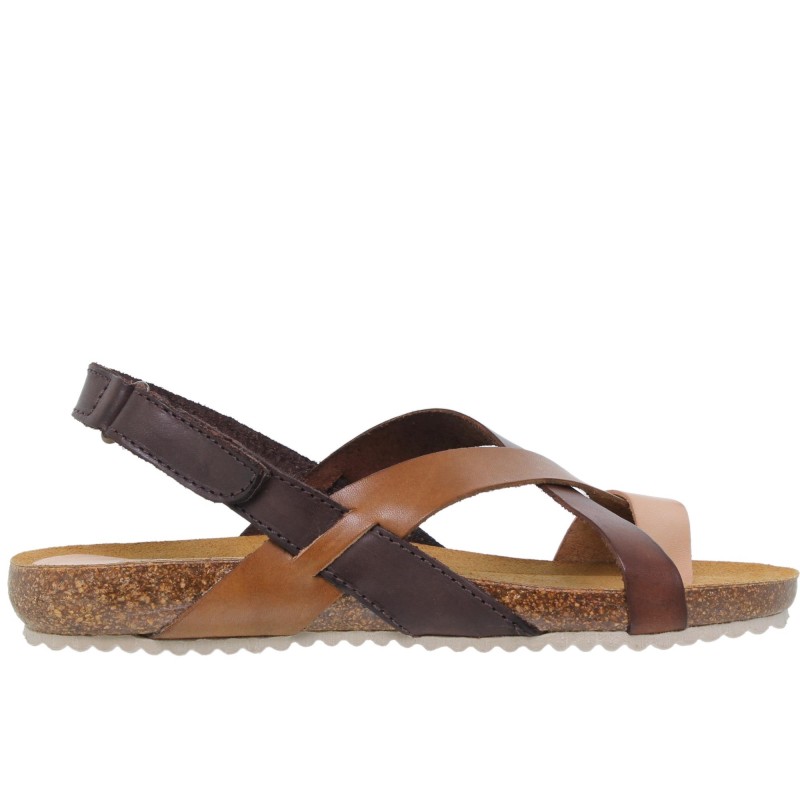 14708300BLU - Sandalia Señora Piel Multicuero