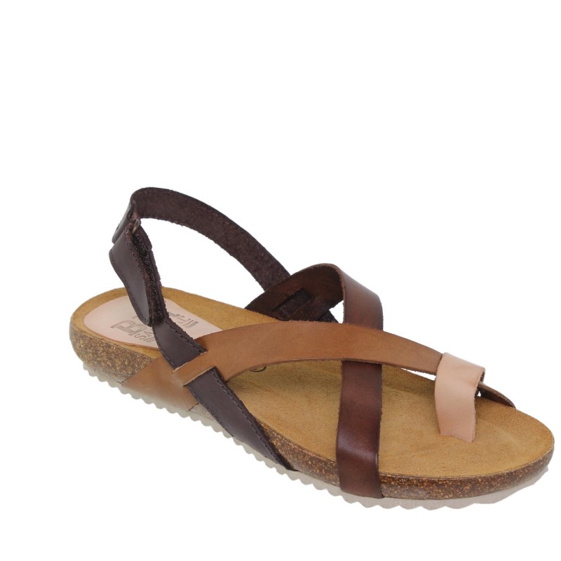 14708300BLU - Sandalia Señora Piel Multicuero