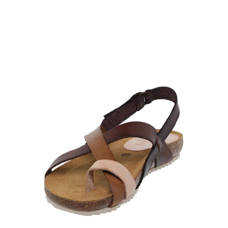 14708300BLU - Sandalia Señora Piel Multicuero