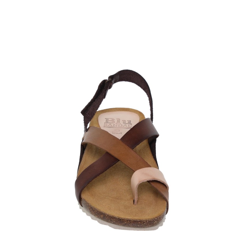 14708300BLU - Sandalia Señora Piel Multicuero