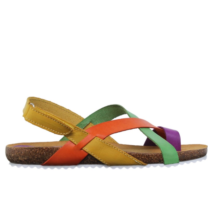 14708300BLU - Sandalia Señora Piel Multicolor