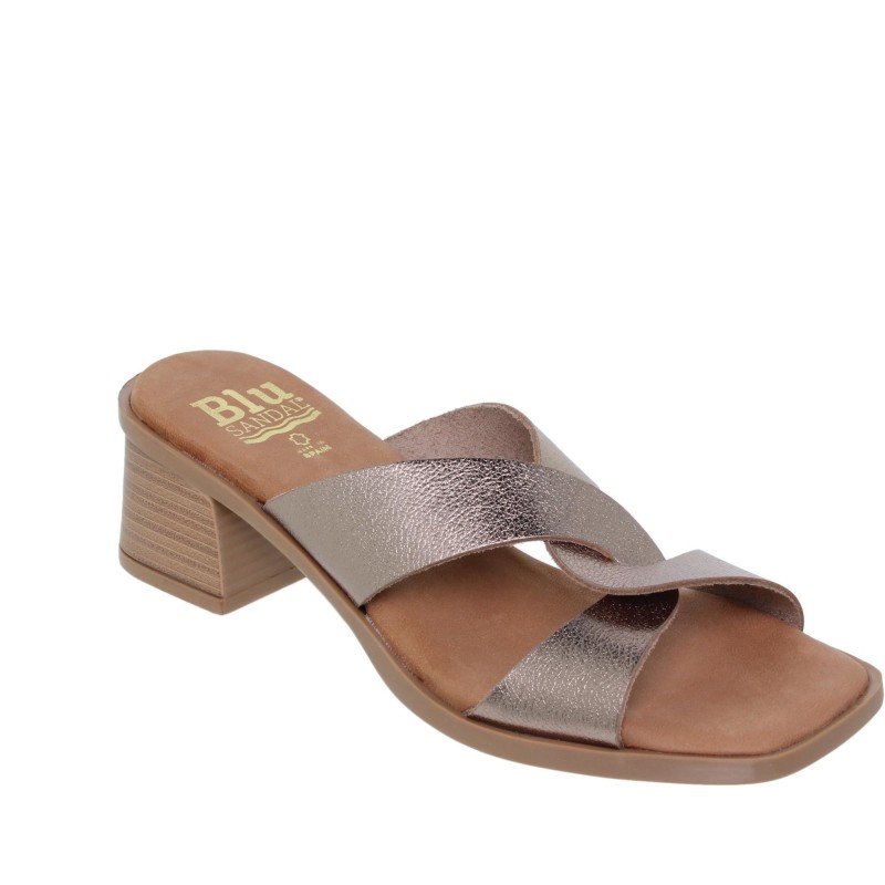 213012381BLU - Sandalia Señora Piel Platino