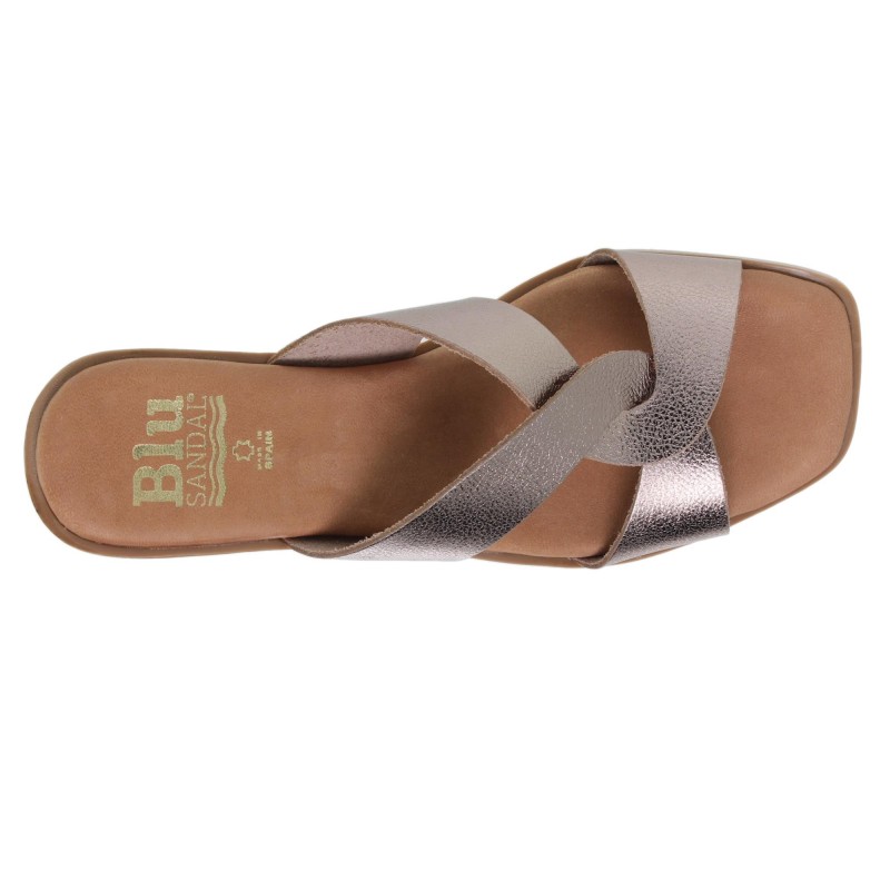 213012381BLU - Sandalia Señora Piel Platino