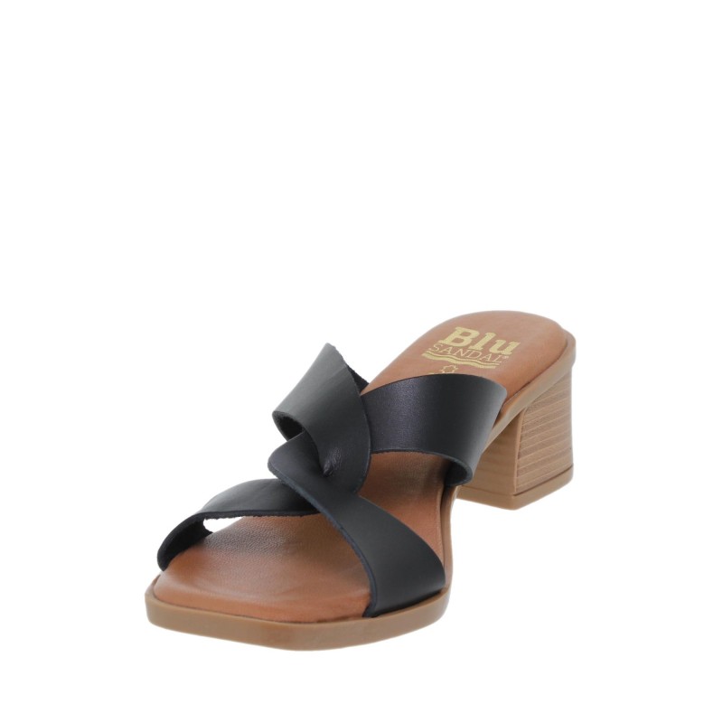 213012381BLU - Sandalia Señora Piel Negro