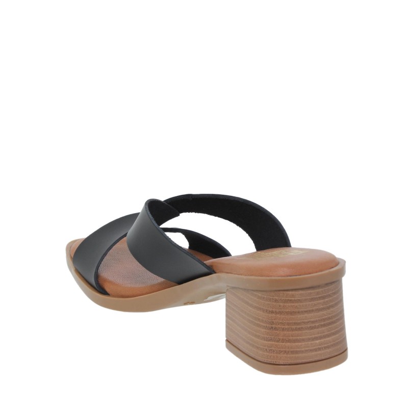 213012381BLU - Sandalia Señora Piel Negro